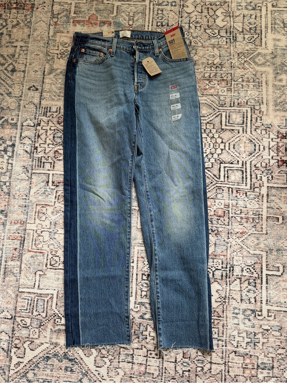 Levi's Two-Tone Blue Straight Leg Women's Jeans